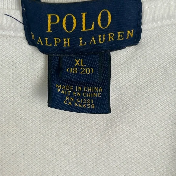 Polo by Ralph Lauren Classic White Polo Shirt 18/20 - Picture 2 of 2